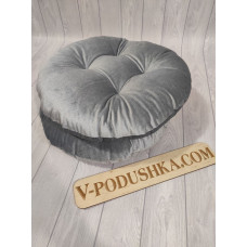 Кругла подушка на замовлення - тканина хутро-велюр