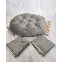 Кругла подушка на замовлення  -тканина велюр