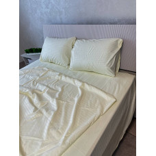 Постільна білизна мікросатин смужка айворі