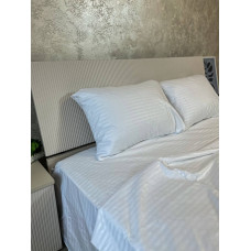Постільна білизна мікросатин смужка білий Постільна білизна мікросатин смужка білий
