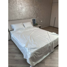 Постільна білизна мікросатин смужка білий