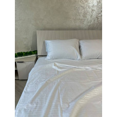 Постільна білизна мікросатин смужка білий
