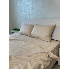 Постільна білизна мікросатин смужка беж Постільна білизна мікросатин смужка беж