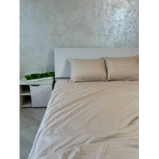 Постільна білизна мікросатин смужка беж Постільна білизна мікросатин смужка беж