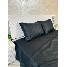Постільна білизна мікросатин смужка чорна