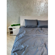 Постільна білизна мікросатин смужка графіт 