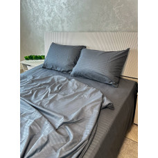 Постільна білизна мікросатин смужка графіт 