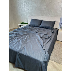 Постільна білизна мікросатин смужка графіт 