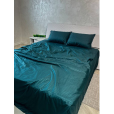Постільна білизна мікросатин смужка смарагд Постільна білизна мікросатин смужка смарагд