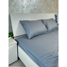 Постільна білизна мікросатин смужка сіра