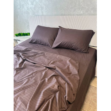 Постільна білизна мікросатин смужка шоколад