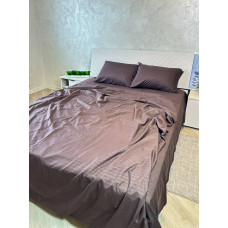 Постільна білизна мікросатин смужка шоколад Постільна білизна мікросатин смужка шоколад